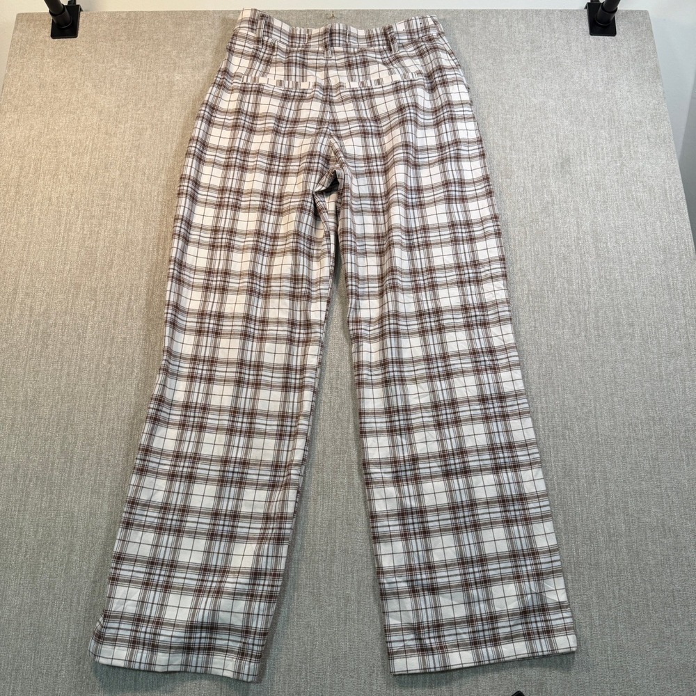 Hollister Ultra High-Rise Vintage Baggy Pants Brown Plaid W29 9L Wide Leg
